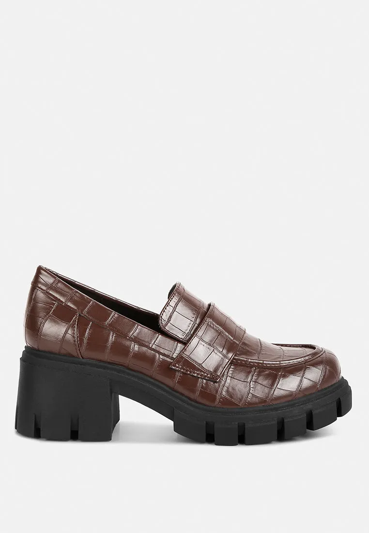 Reformation benz chunky block heel loafers
