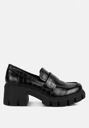 Reformation benz chunky block heel loafers