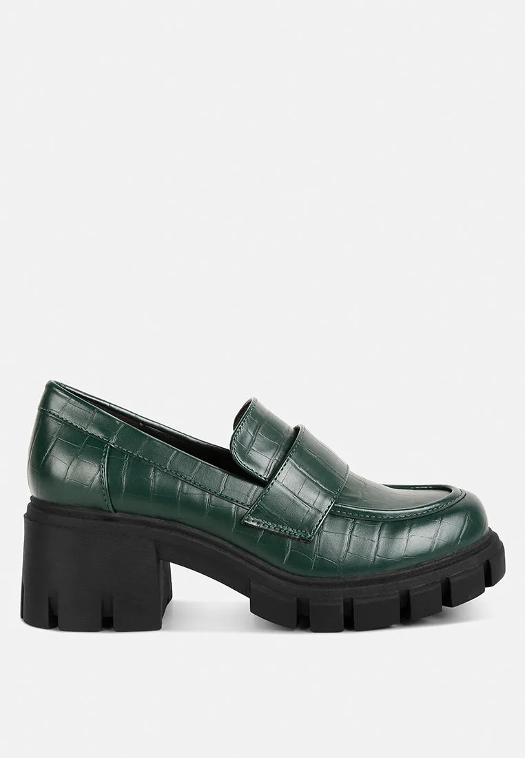 Reformation benz chunky block heel loafers