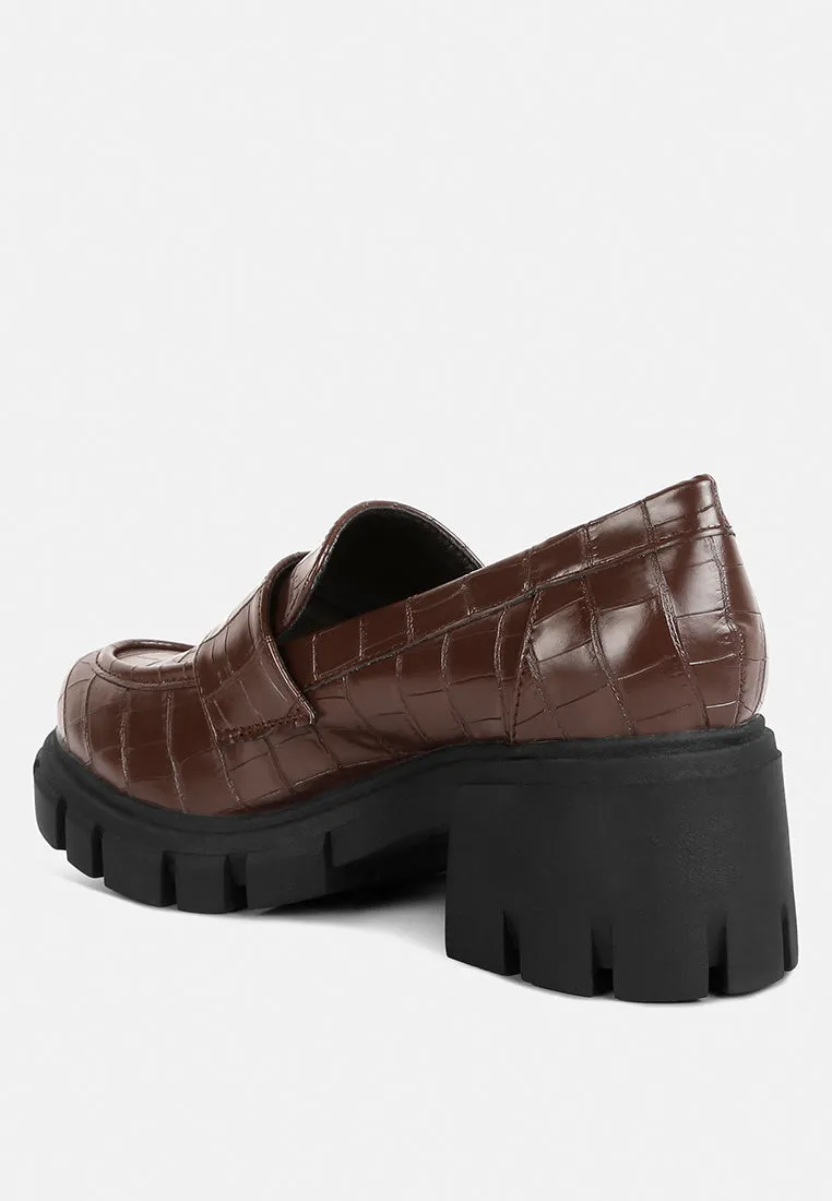 Reformation benz chunky block heel loafers