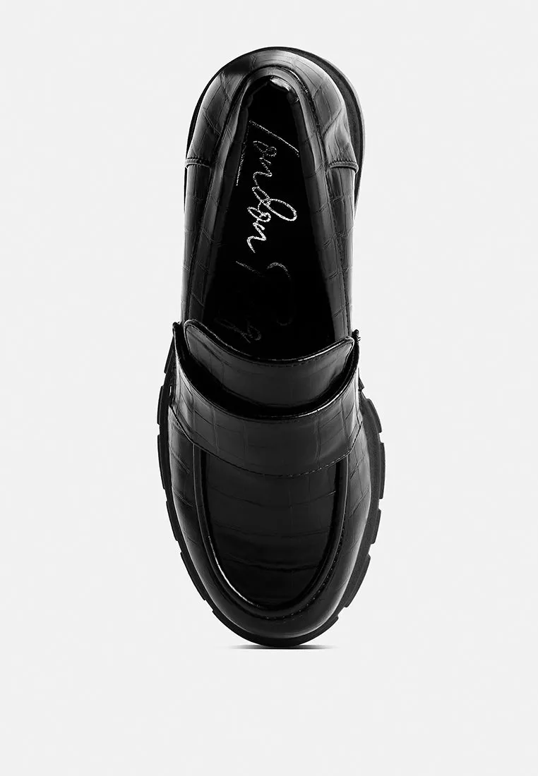 Reformation benz chunky block heel loafers