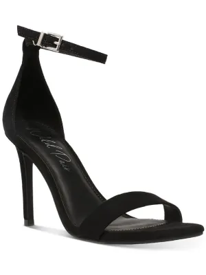 Reformation Bethie Womens Faux Suede Square Toe Heels