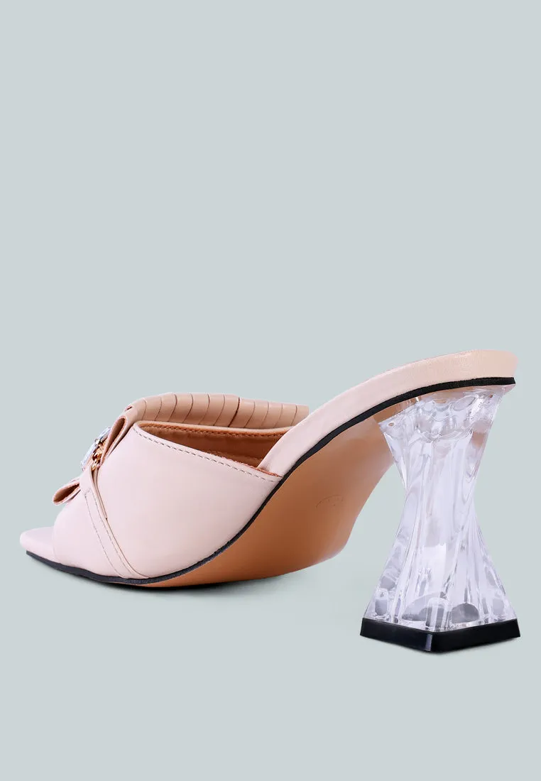 Reformation deeba clear heel jewel sandals