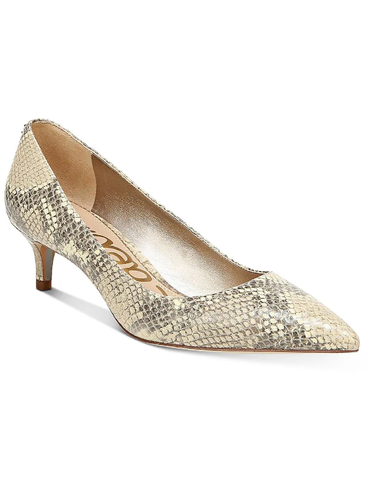 Reformation Dori Womens Padded Insole Slip On Pointed Toe Heels