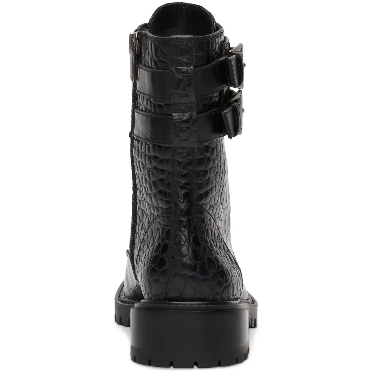 Reformation Fawdry Womens Suede Buckle Combat & Lace-up Boots