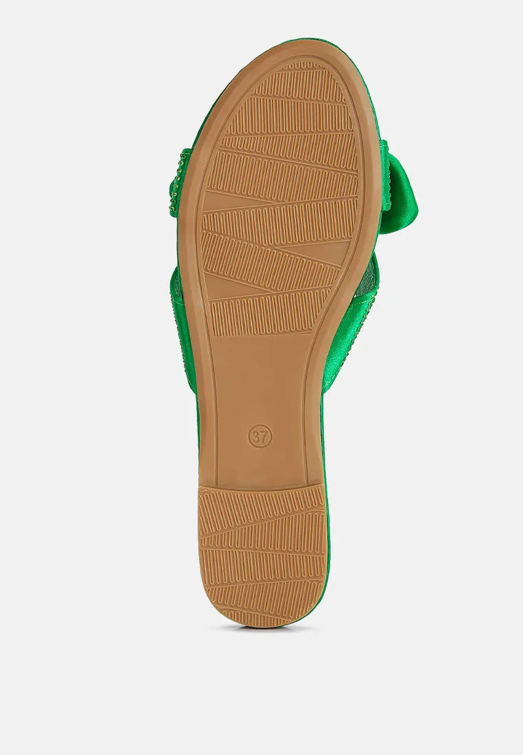 Reformation fleurette bow flat sandals