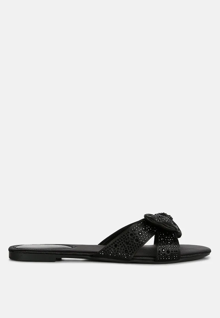 Reformation fleurette bow flat sandals