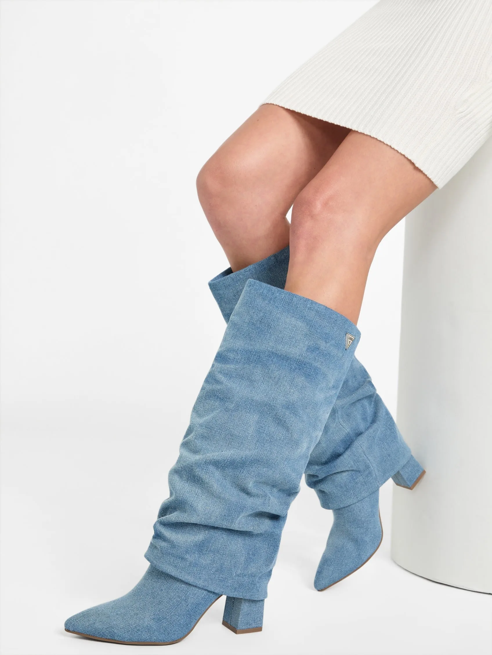 Reformation Gibsons Denim Boots