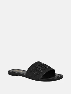 Reformation Havas Denim Slide Sandals