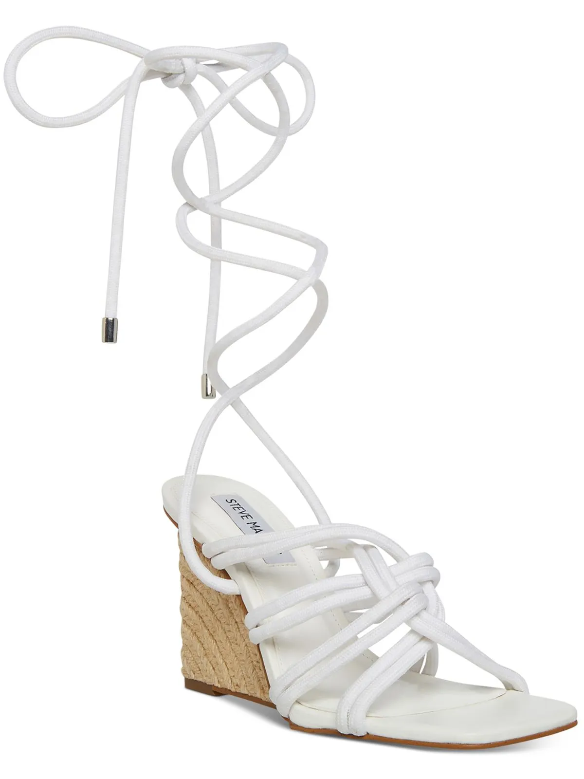Reformation IDOLIZED Womens Square Toe Strappy Wedge Heels