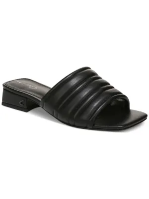 Reformation Joana Womens Faux Leather Square Toe Heels