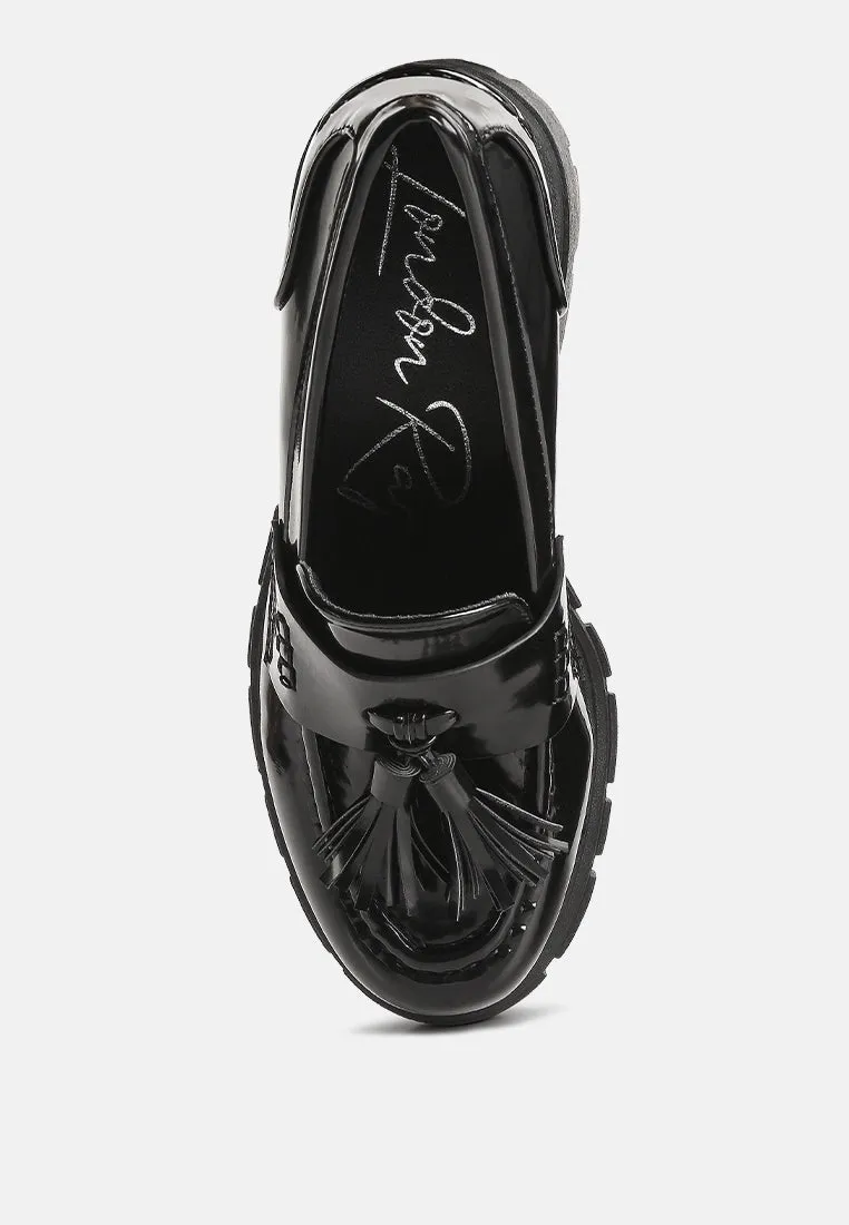 Reformation jonah tassels detail chunky loafers