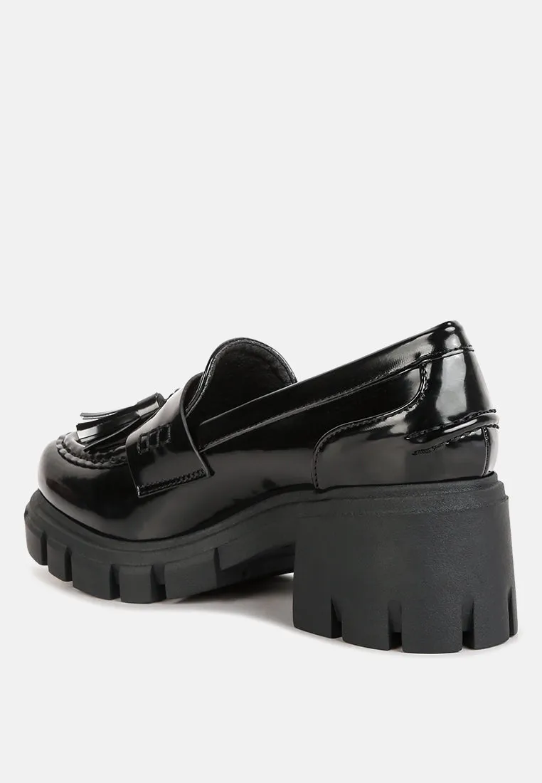 Reformation jonah tassels detail chunky loafers