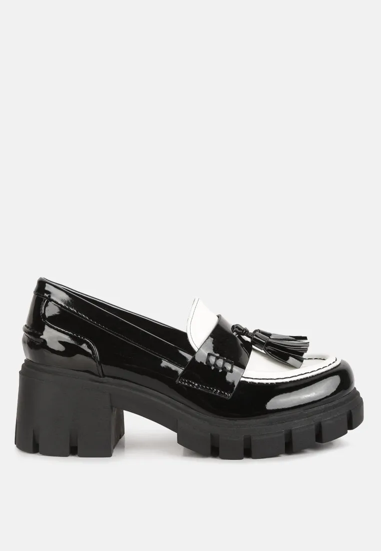 Reformation jonah tassels detail chunky loafers