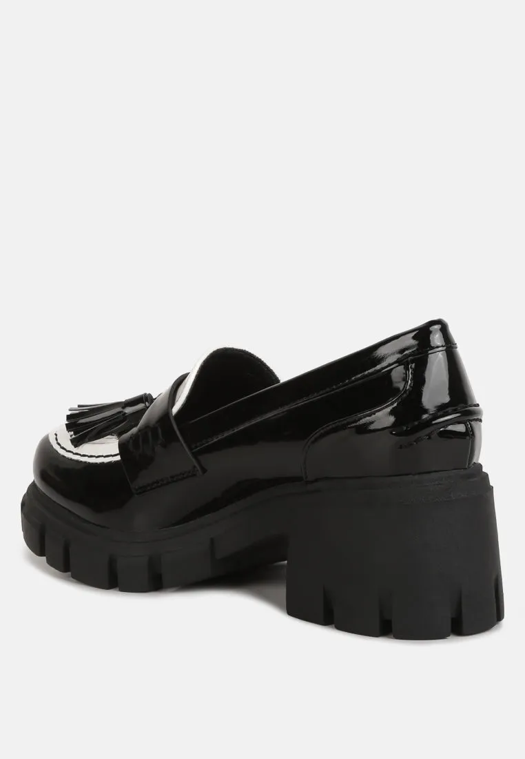 Reformation jonah tassels detail chunky loafers