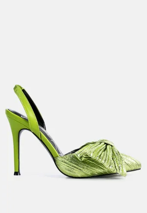 Reformation kiki high heeled bow slingback sandals