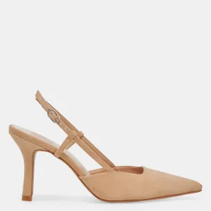 Reformation Kim Heels Tan Suede