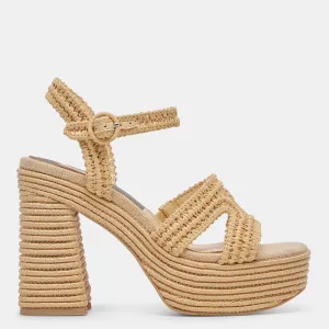 Reformation Lacye Heels Natural Woven