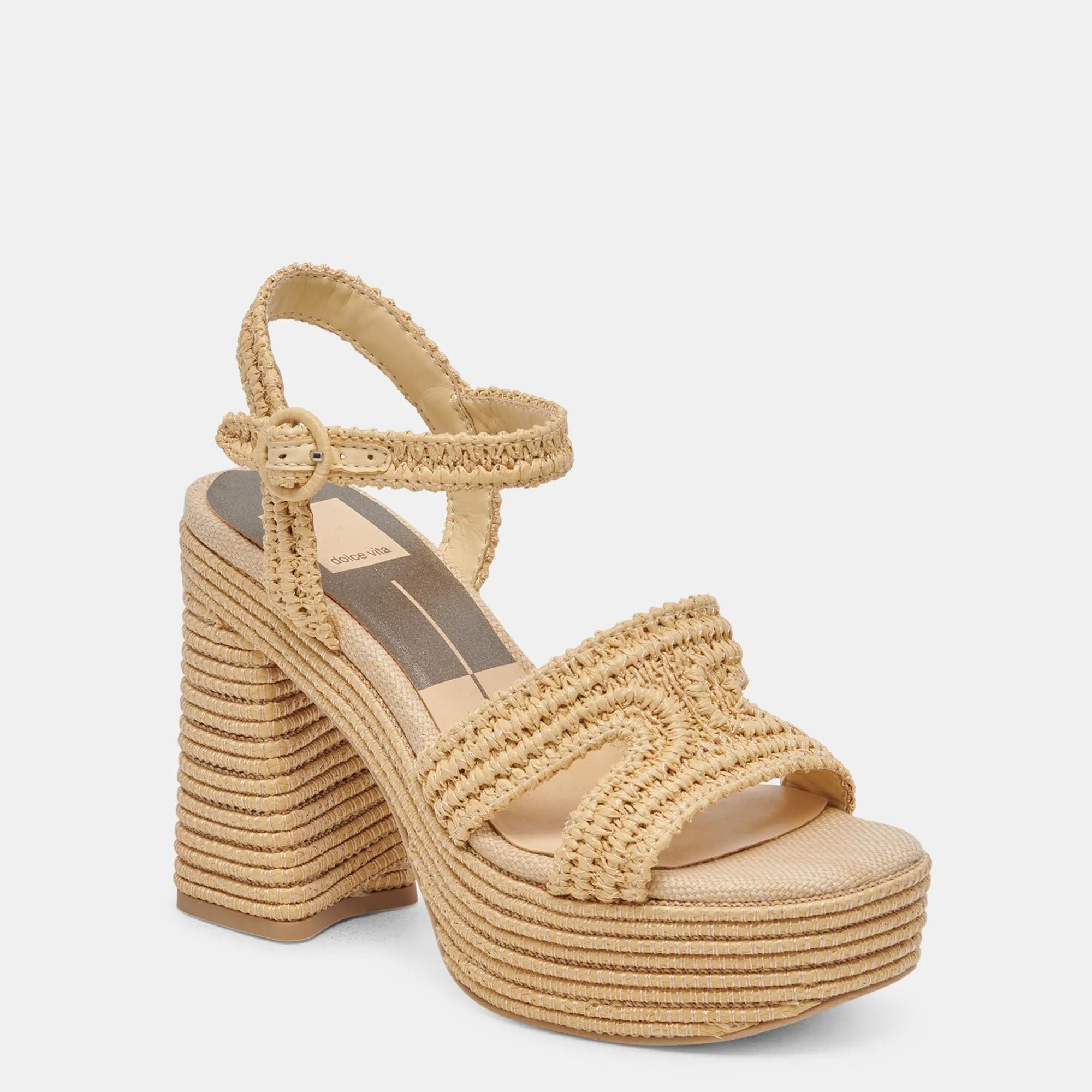 Reformation Lacye Heels Natural Woven