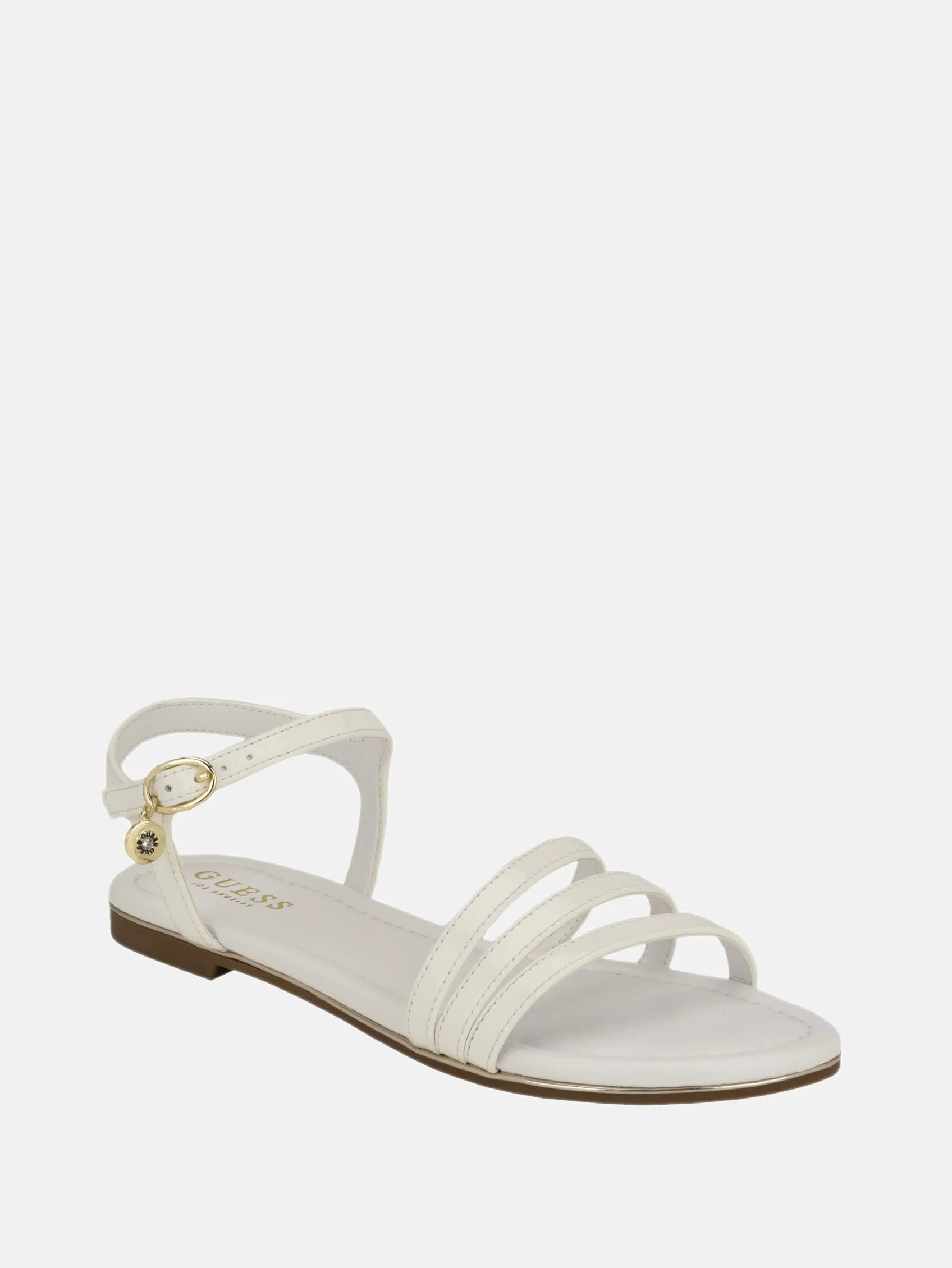 Reformation Lyndy Patent Faux-Leather Sandals