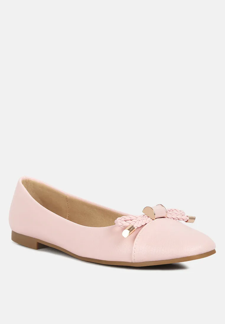 Reformation moi metallic embellished flat ballerinas