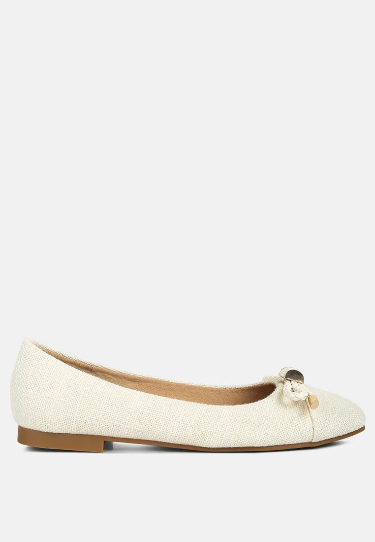 Reformation moi metallic embellished flat ballerinas