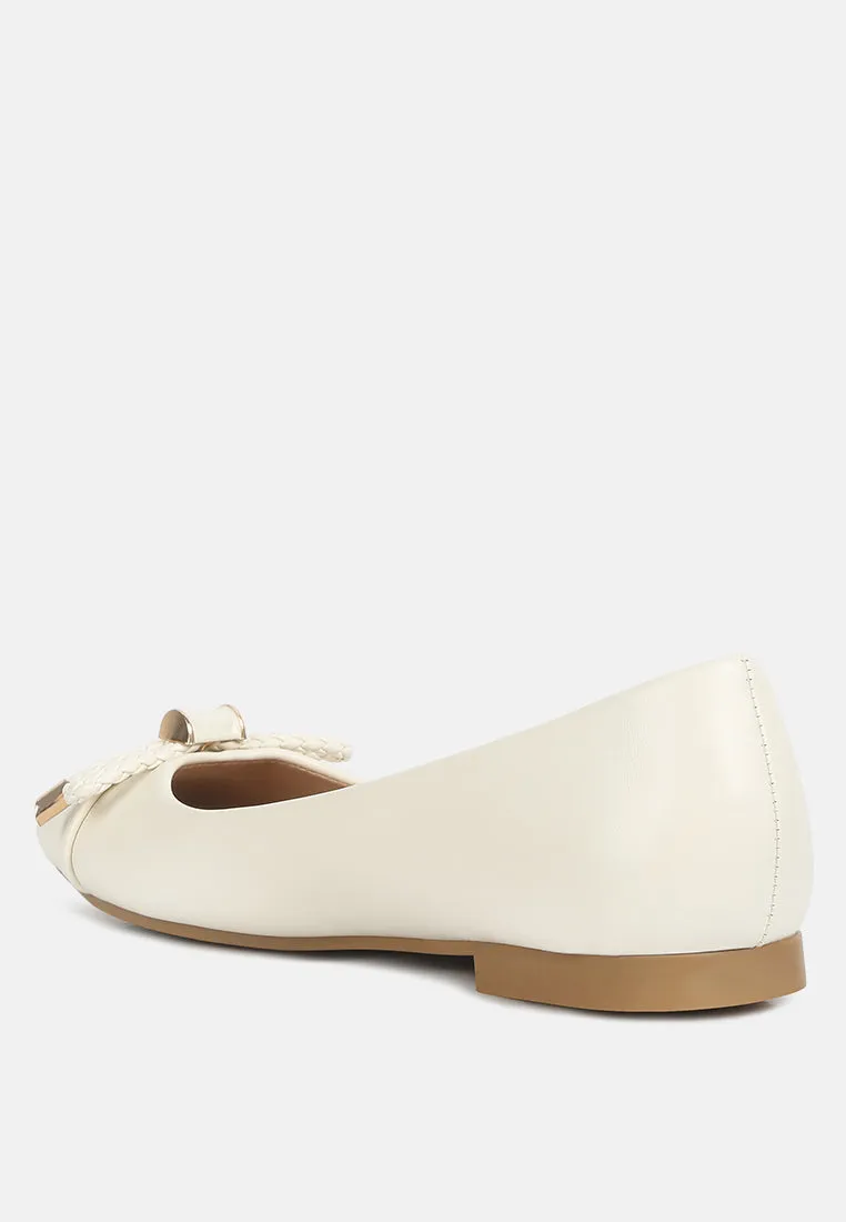 Reformation moi metallic embellished flat ballerinas