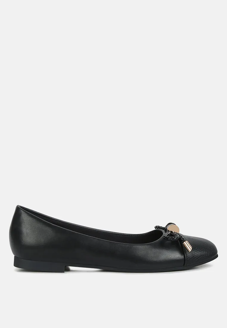 Reformation moi metallic embellished flat ballerinas