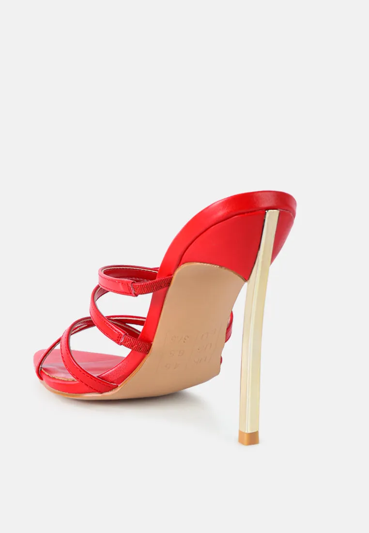 Reformation nightclub high heeled neon animal sandals