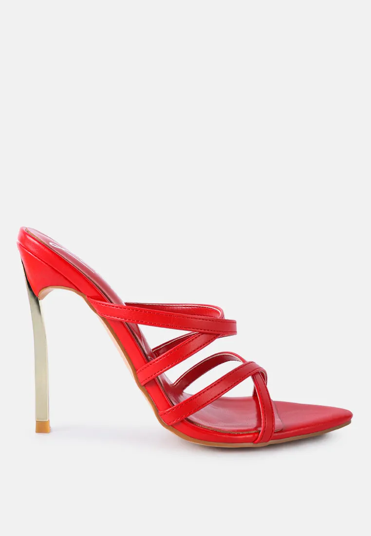 Reformation nightclub high heeled neon animal sandals