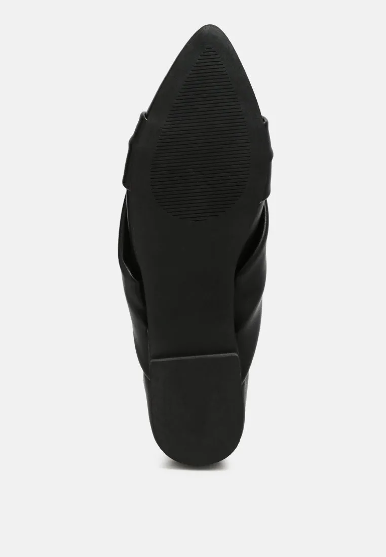 Reformation norma knot detail elasticated ballet flats