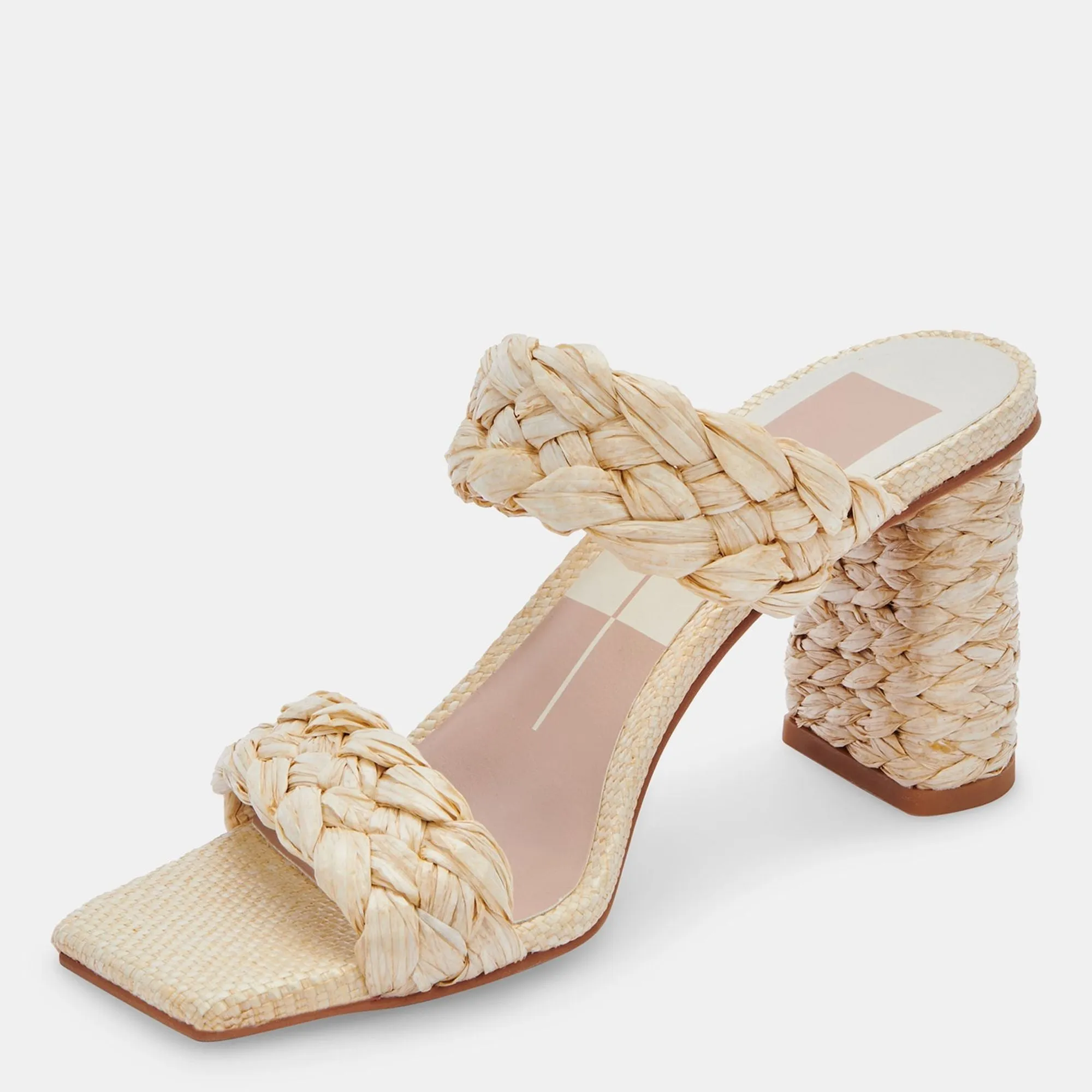Reformation PAILY RAFFIA HEELS VANILLA RAFFIA