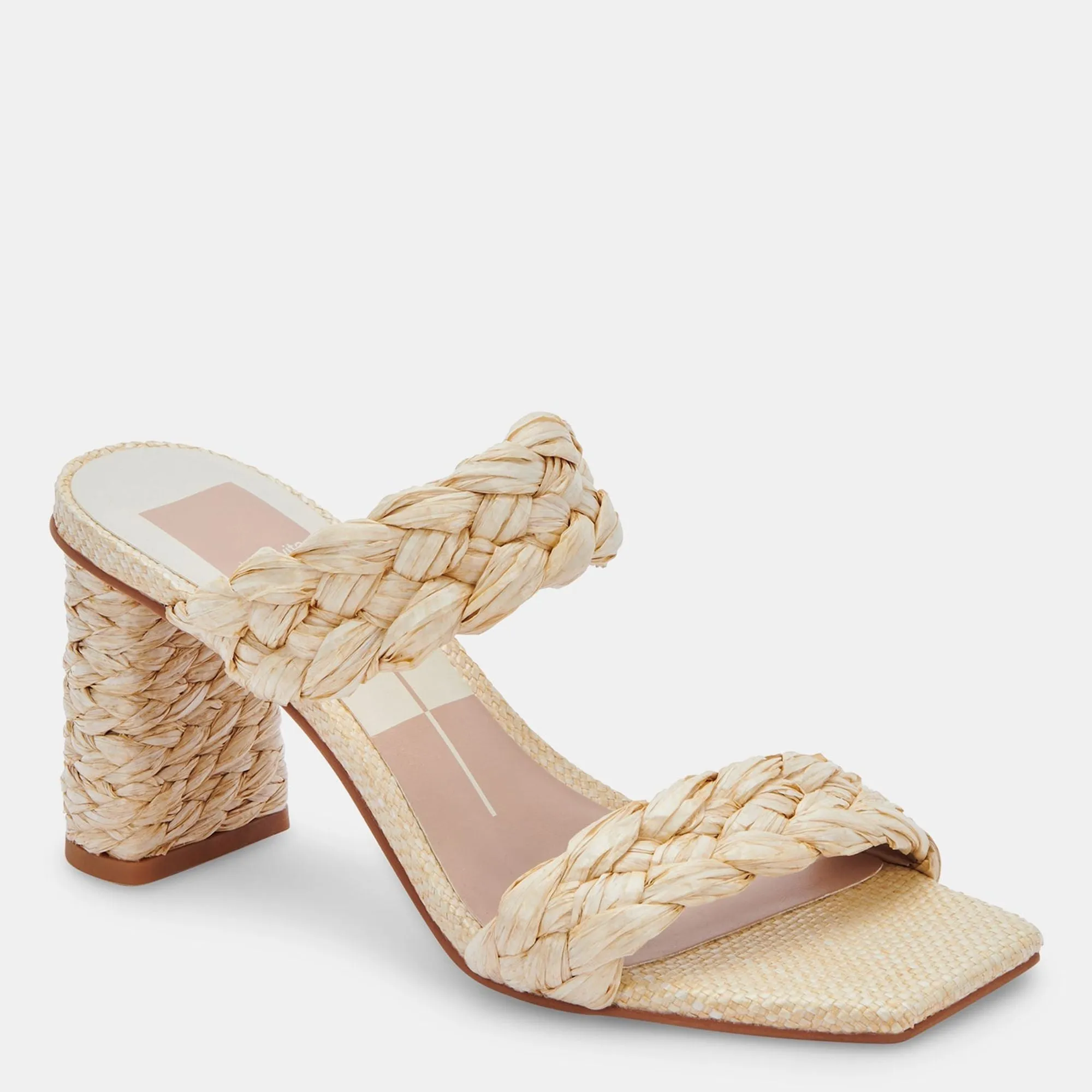 Reformation PAILY RAFFIA HEELS VANILLA RAFFIA