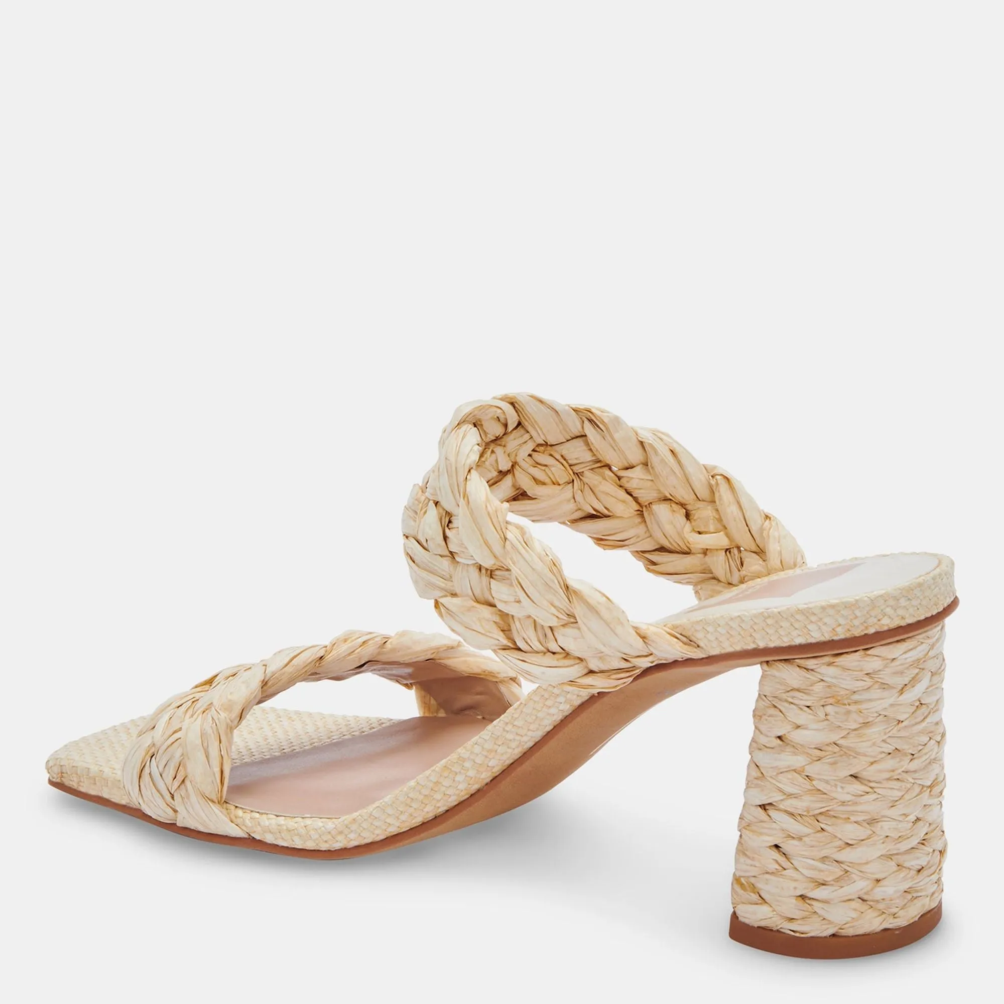 Reformation PAILY RAFFIA HEELS VANILLA RAFFIA