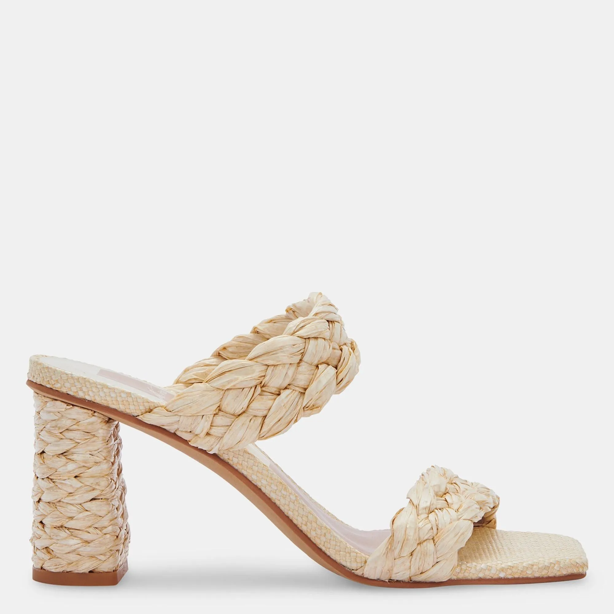 Reformation PAILY RAFFIA HEELS VANILLA RAFFIA