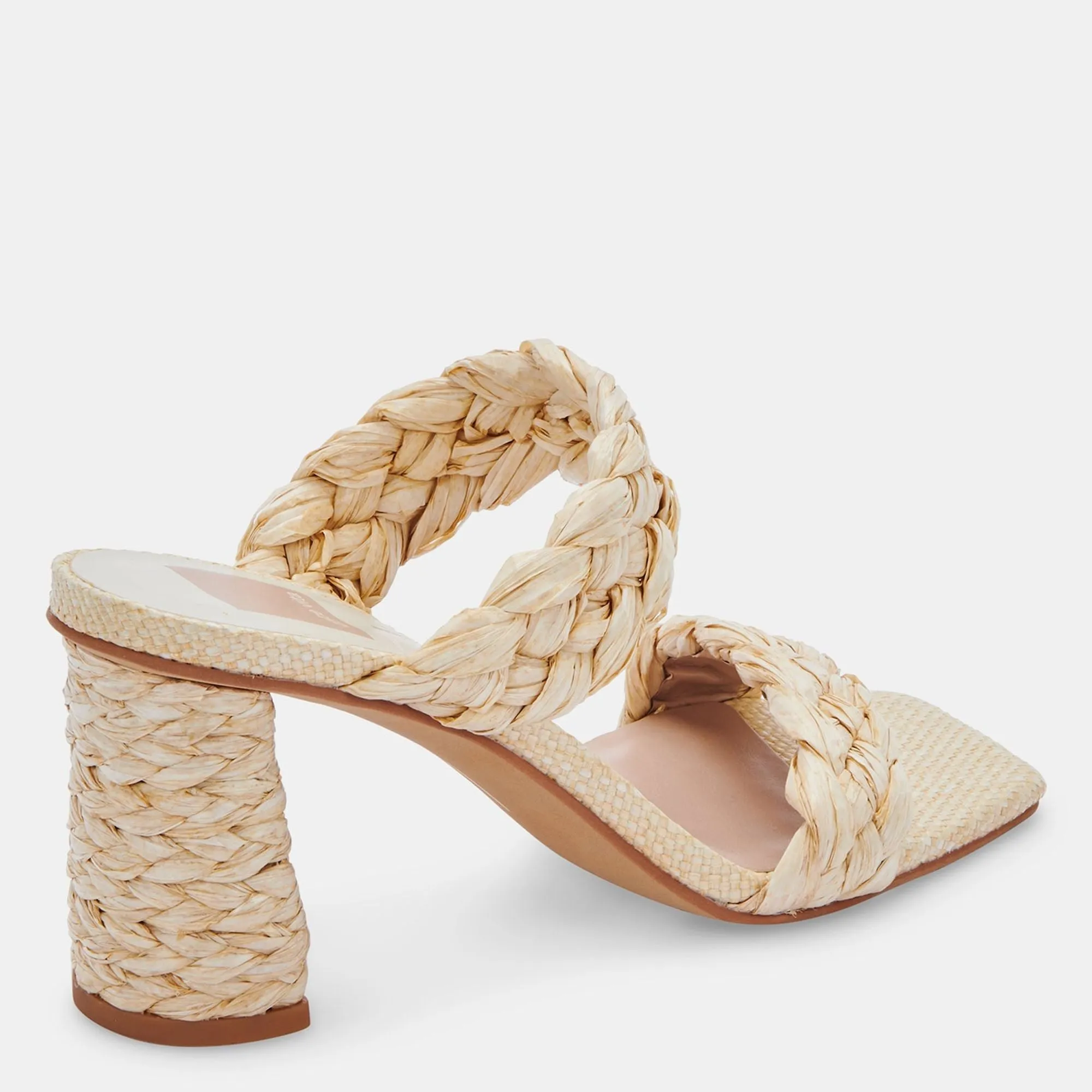 Reformation PAILY RAFFIA HEELS VANILLA RAFFIA