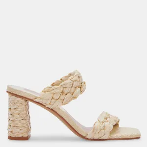 Reformation PAILY RAFFIA HEELS VANILLA RAFFIA