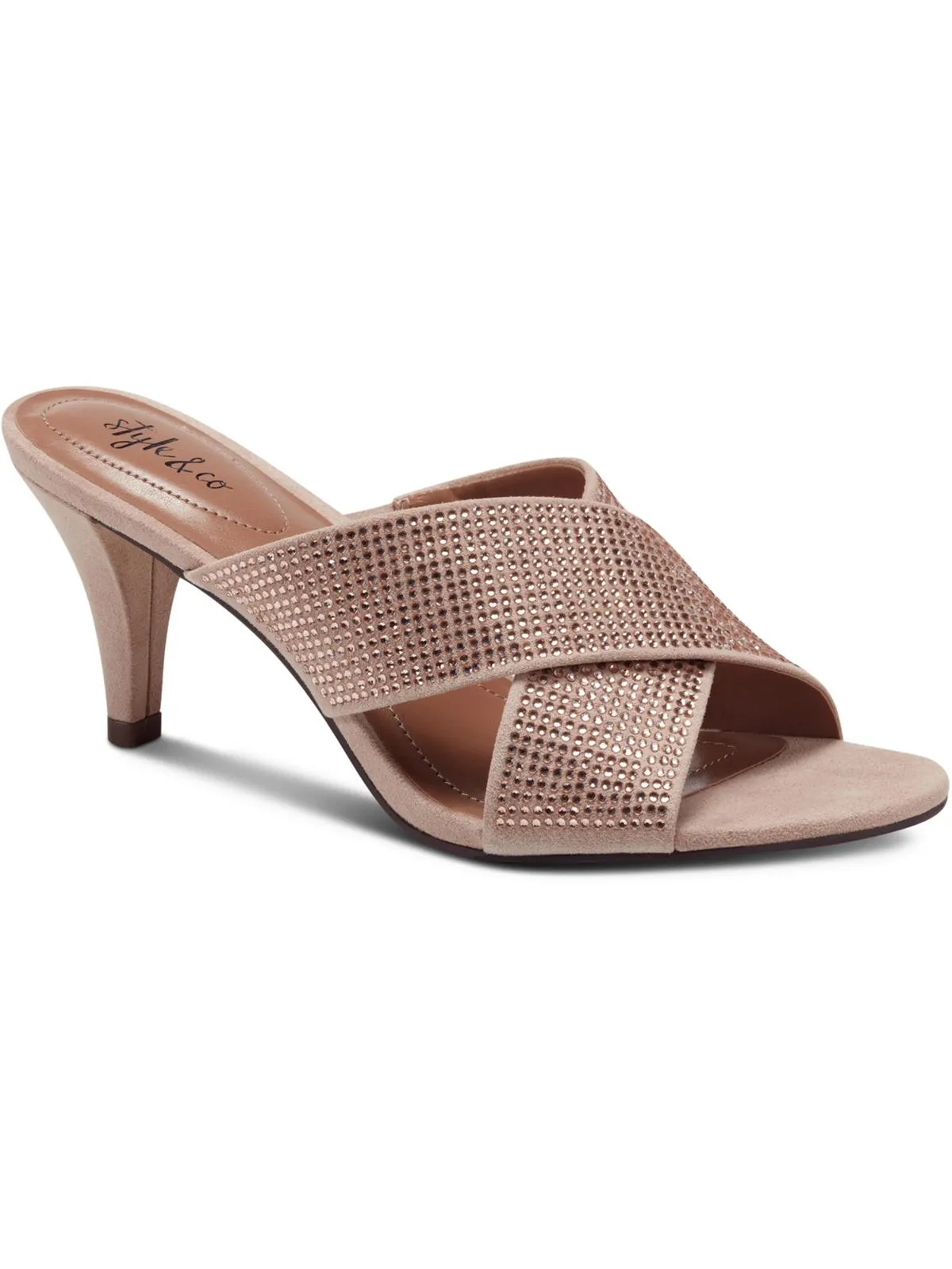 Reformation Patriciaa Womens Faux Suede Slip On Kitten Heels