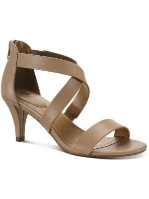 Reformation Paysonn Womens Criss-Cross Front Open Toe Kitten Heels