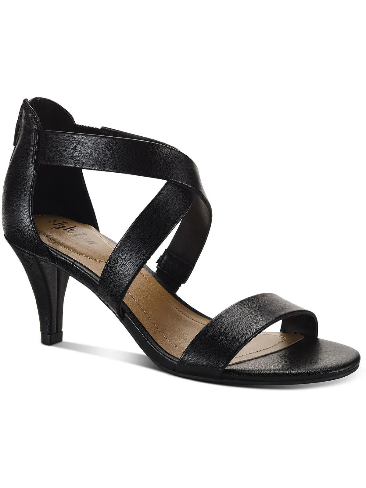 Reformation Paysonn Womens Criss-Cross Front Open Toe Kitten Heels
