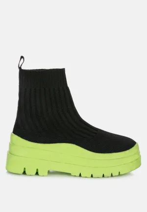 Reformation quavo knitted platform chunky boots