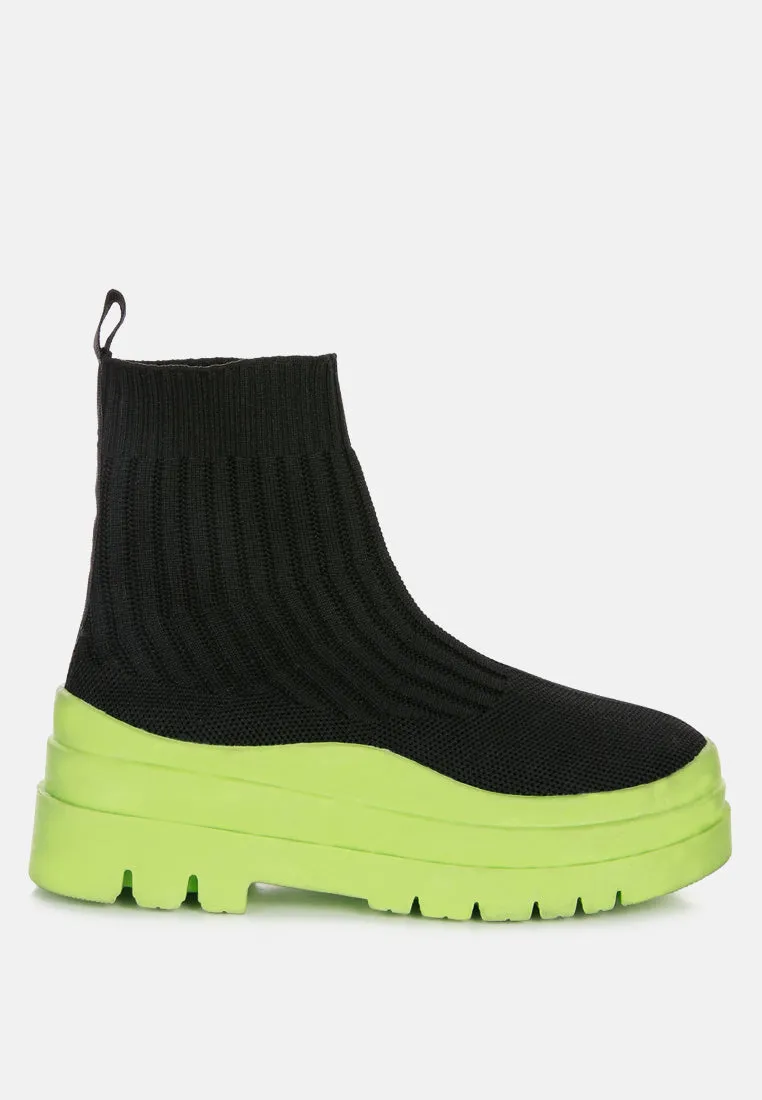 Reformation quavo knitted platform chunky boots