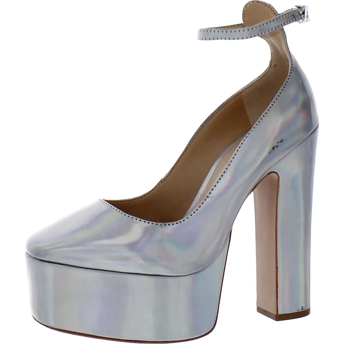 Reformation Renee  Womens Leather Round Toe Platform Heels