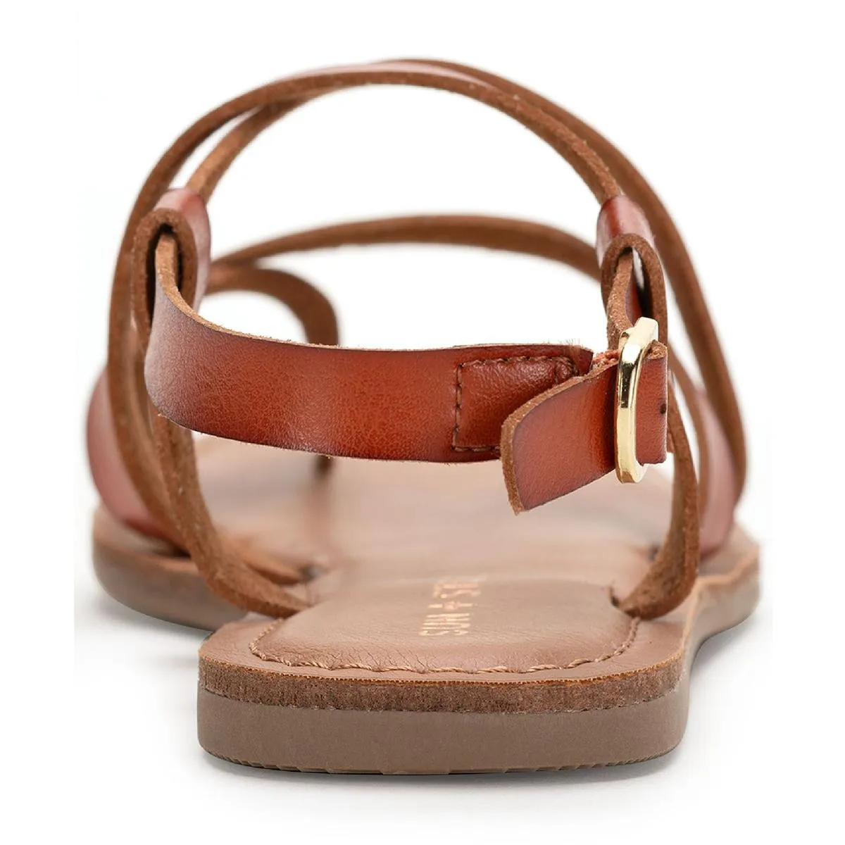 Reformation Roxxie Womens Faux Leather Ankle Strap Flats