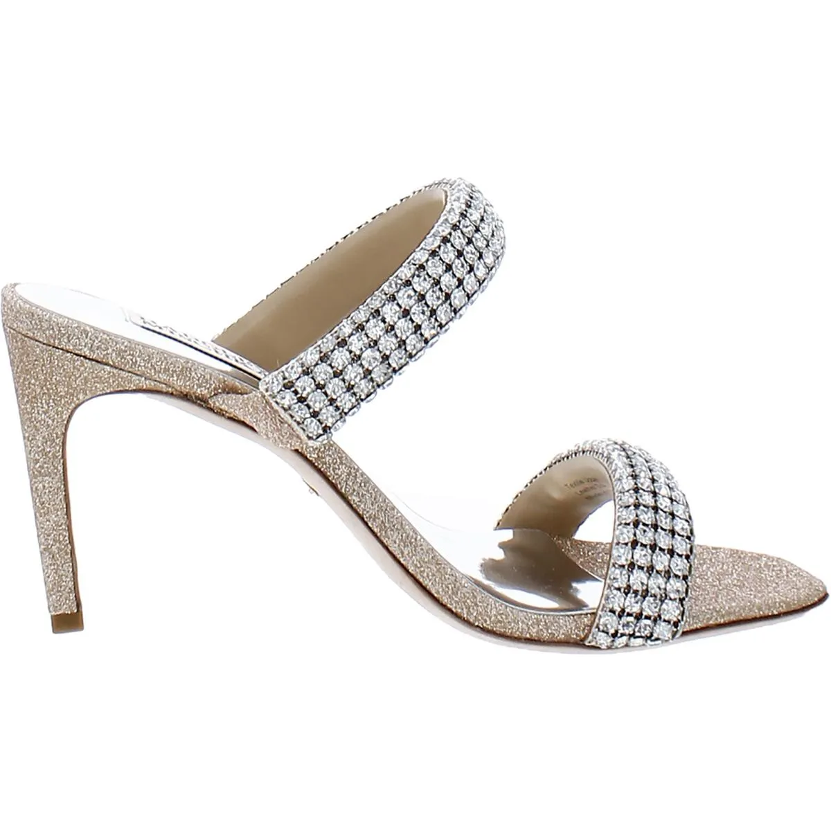 Reformation Sade Womens Glitter Slip On Heels