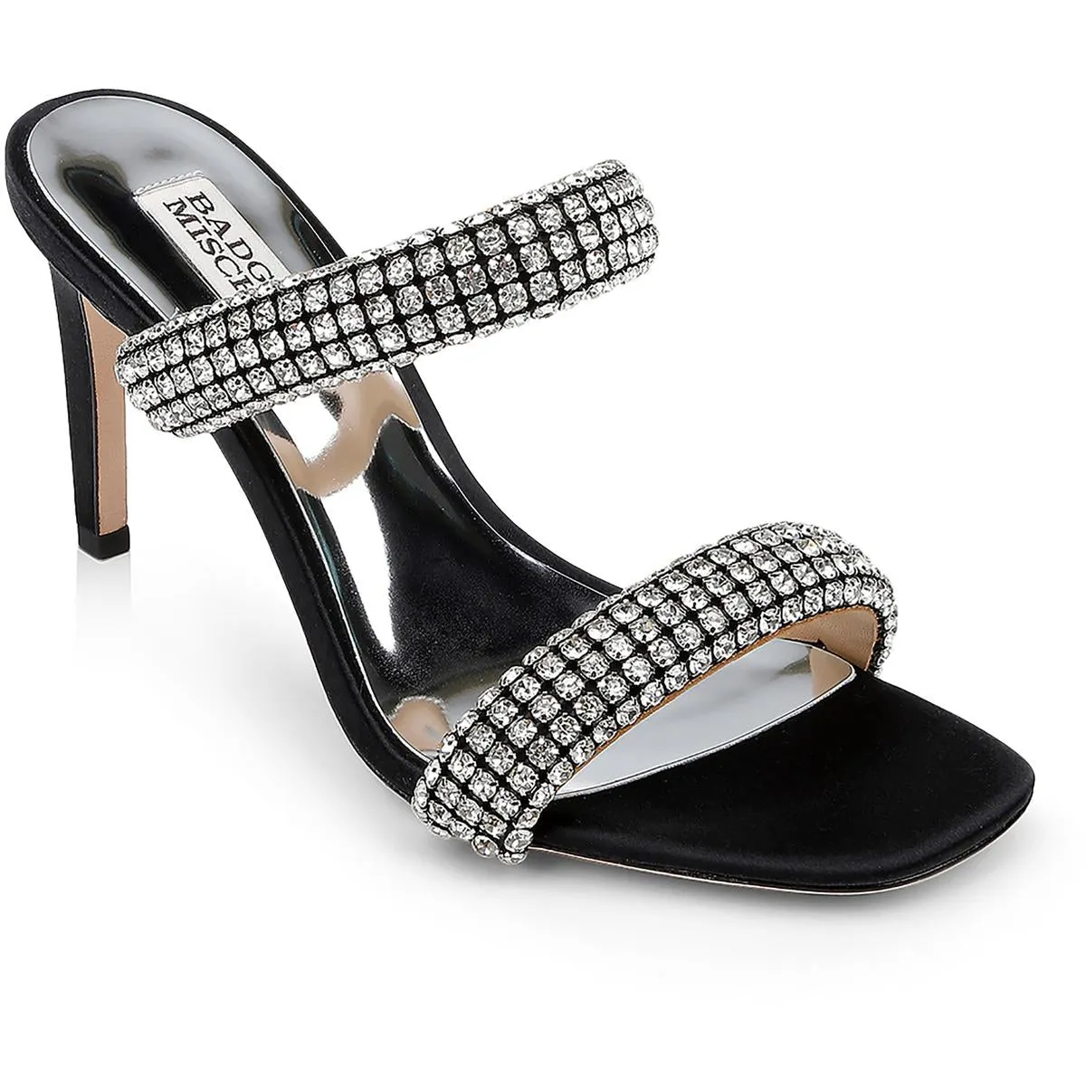 Reformation Sade Womens Glitter Slip On Heels