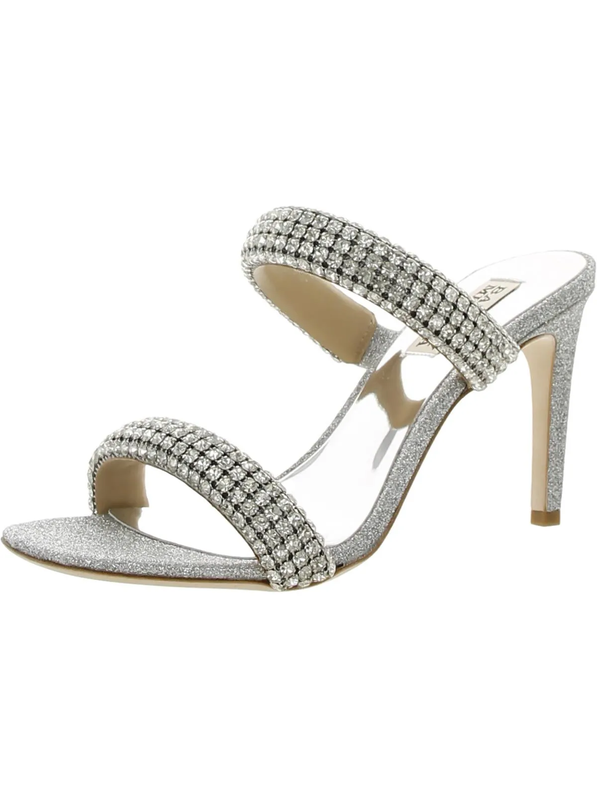 Reformation Sade Womens Glitter Slip On Heels