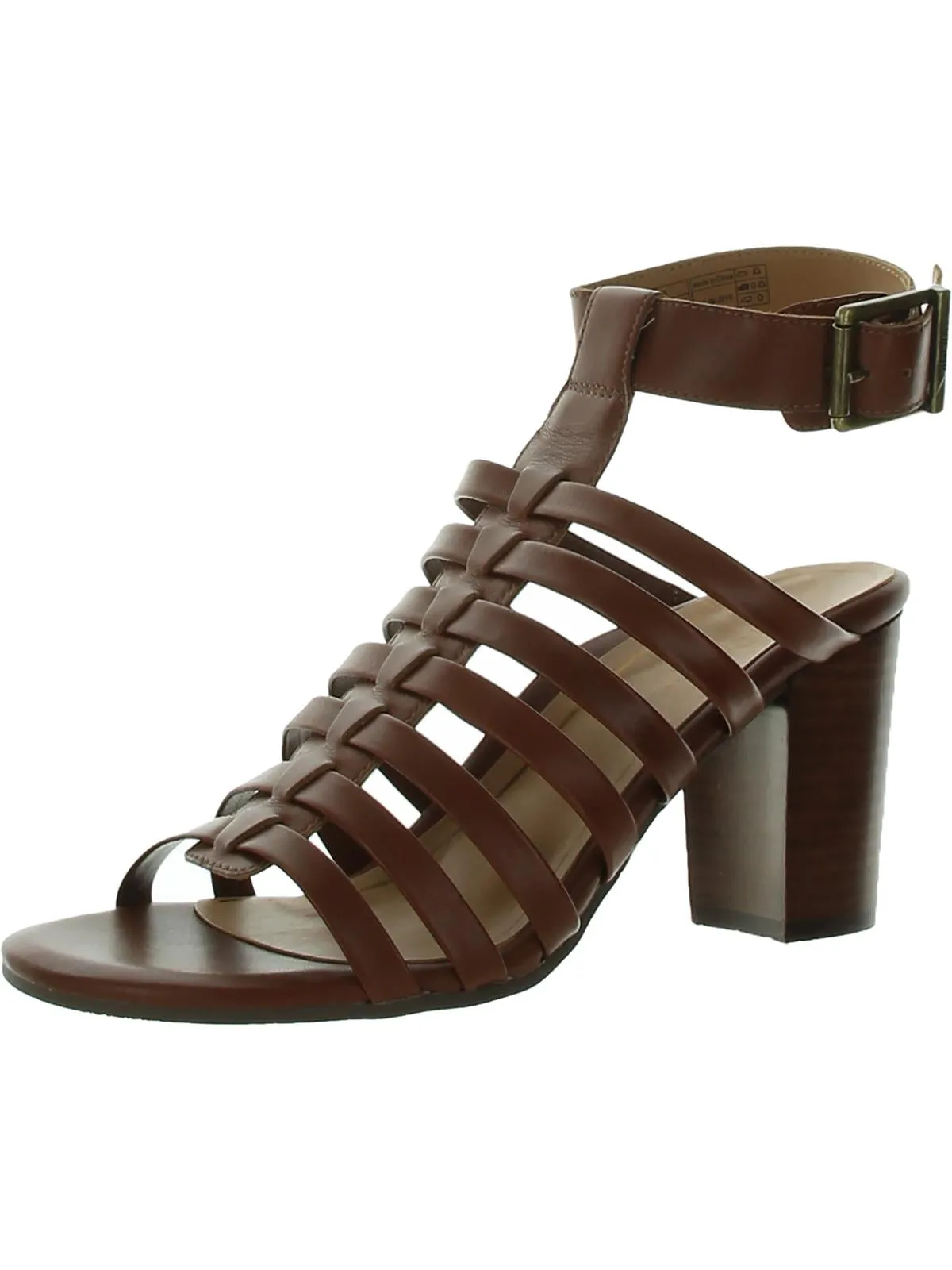 Reformation Sami Womens Leather Ankle Strap Block Heels
