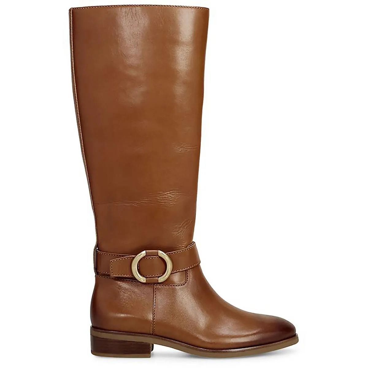 Reformation Samtry Womens Leather Stacked Heel Knee-High Boots