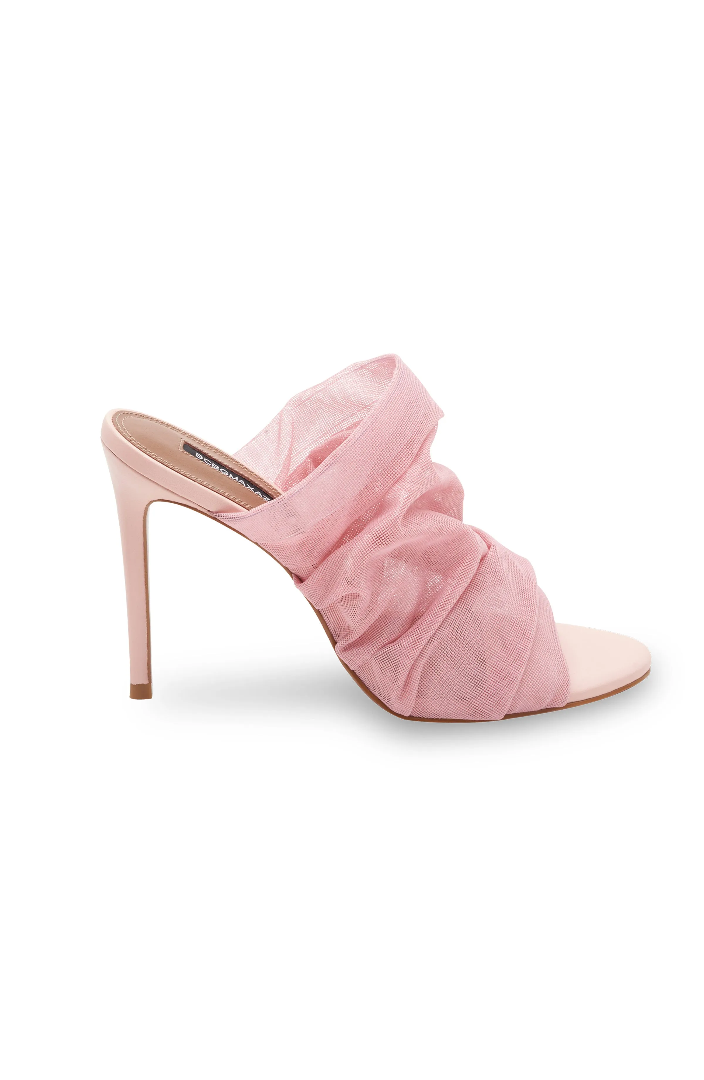 Reformation SARANI BLUSH RUCHED MESH WIDE BAND HEEL